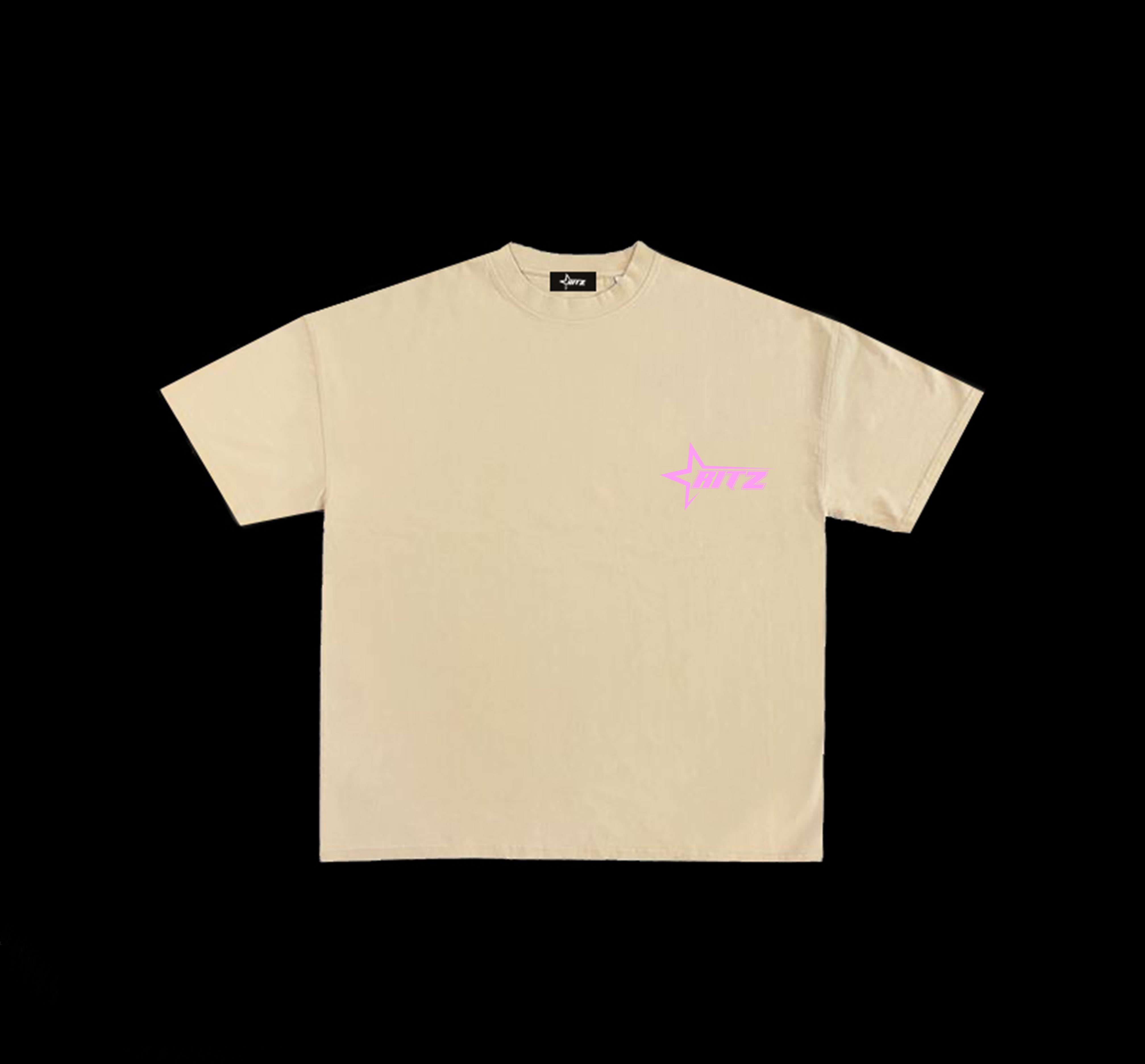 Ritz Beige Pink Logo Crest Tee