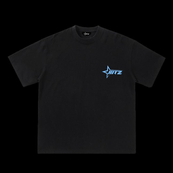 Ritz Black Blue Logo Crest Tee