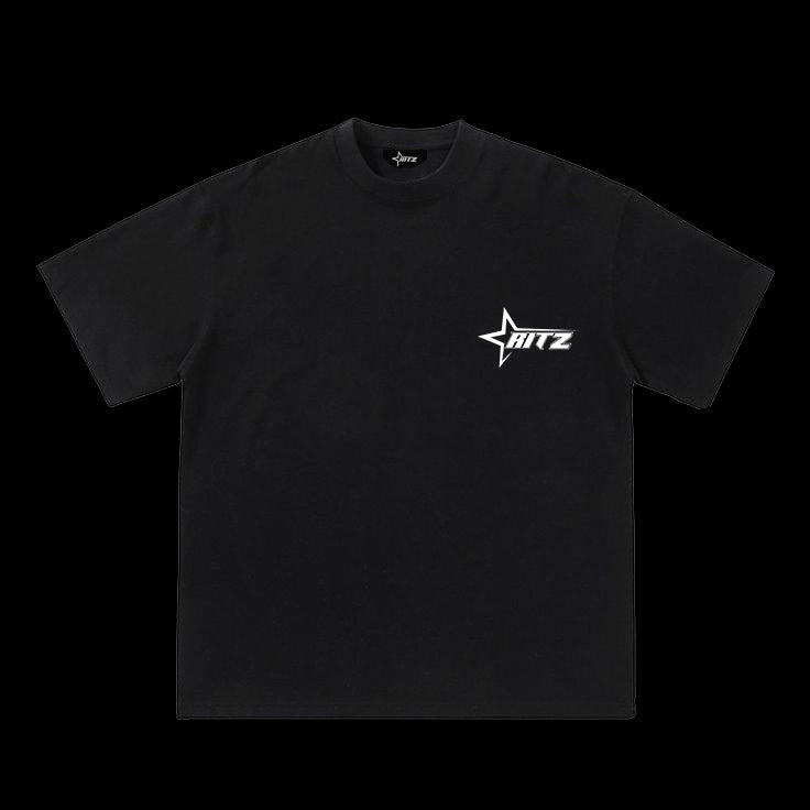 Ritz Black White Logo Crest Tee