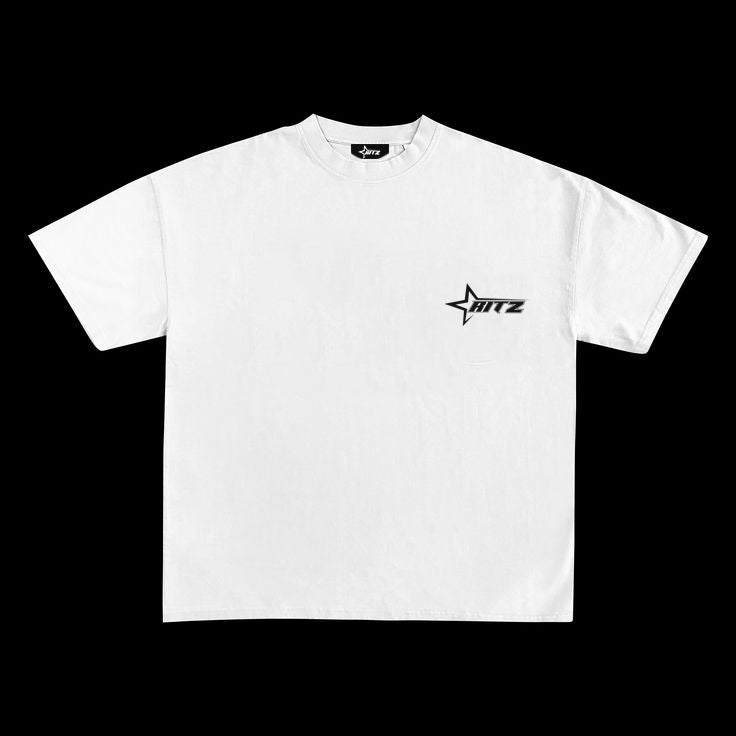 Ritz White Black Logo Crest Tee