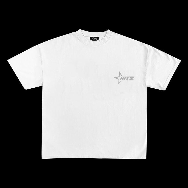 Ritz White Grey Logo Crest Tee