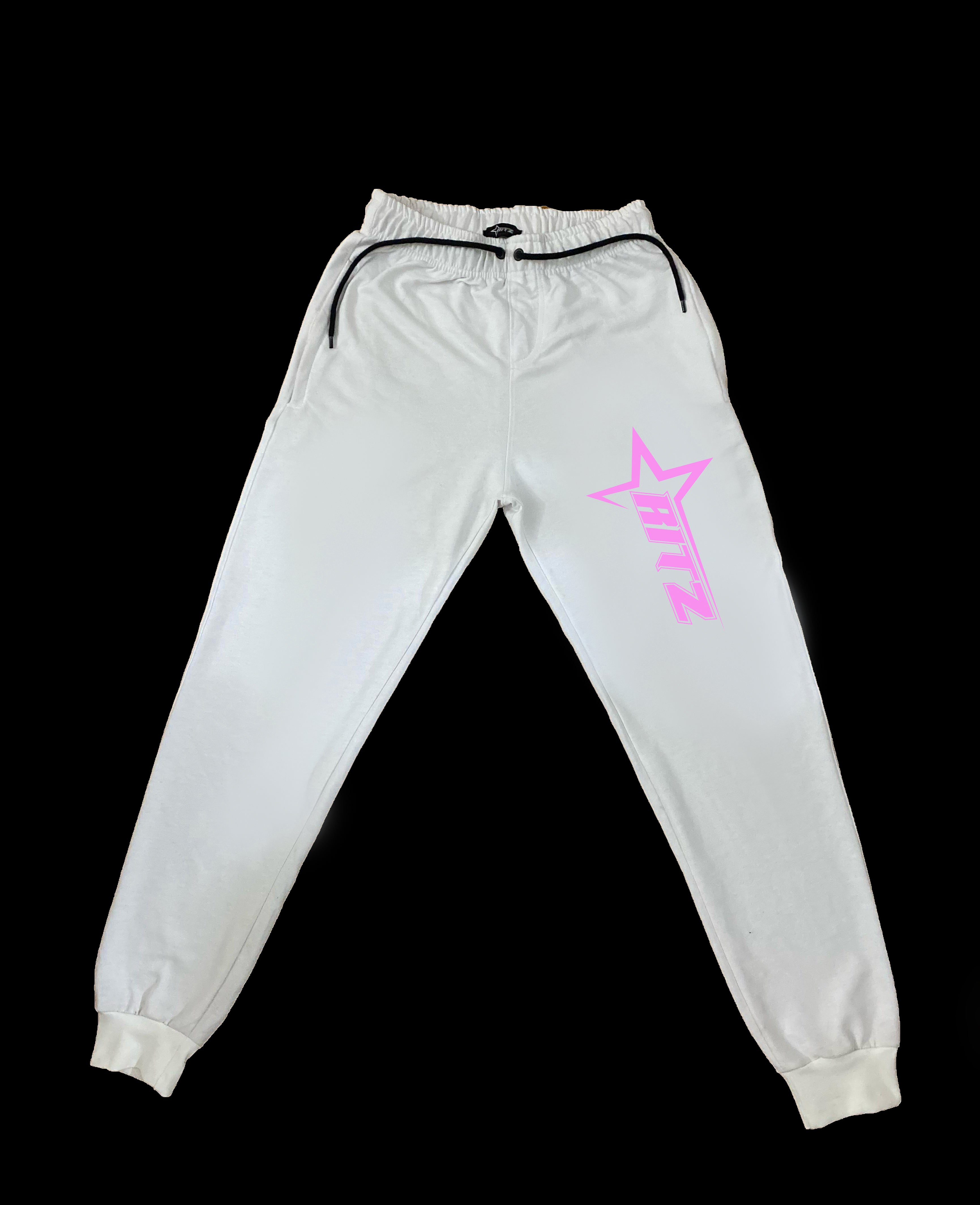 White pink logo trouser (1)